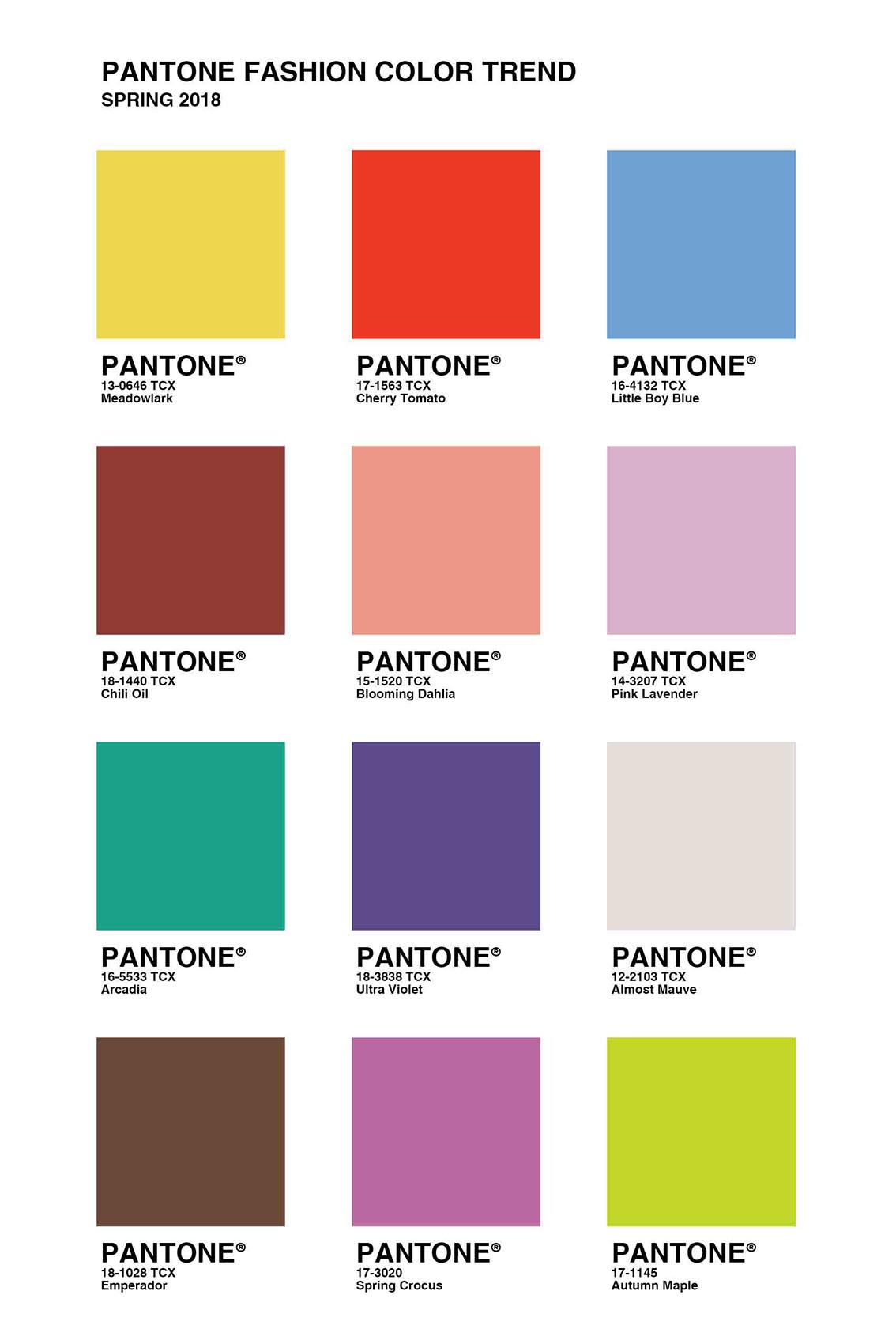 pantone color palette spring 2019